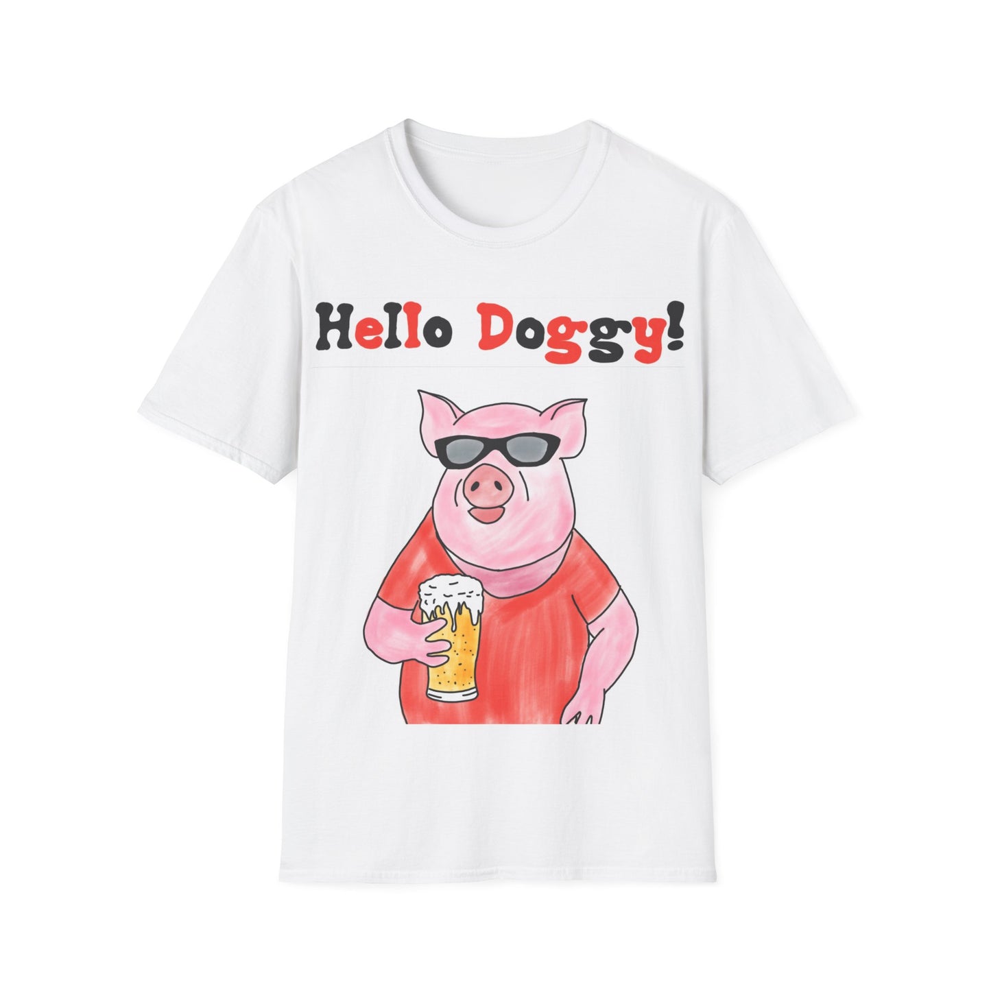 Hello Doggy T-Shirt - "Hello Doggy!" Unisex Softstyle T-Shirt