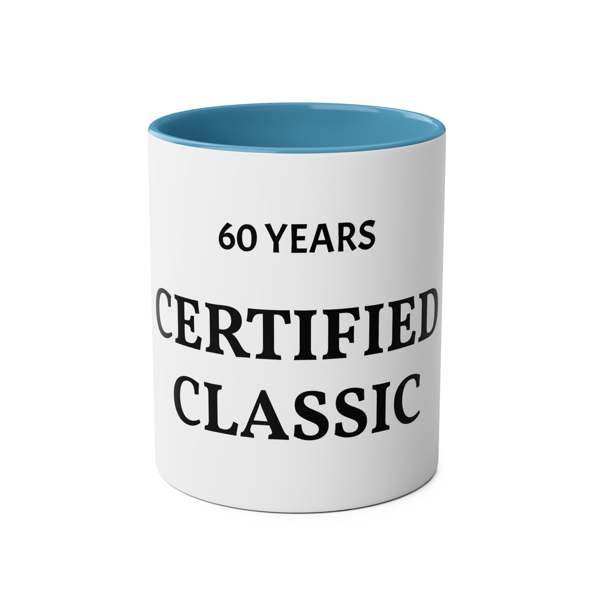 60 Years Certified Classic Mug — Two-Tone 11oz Coffee Cup