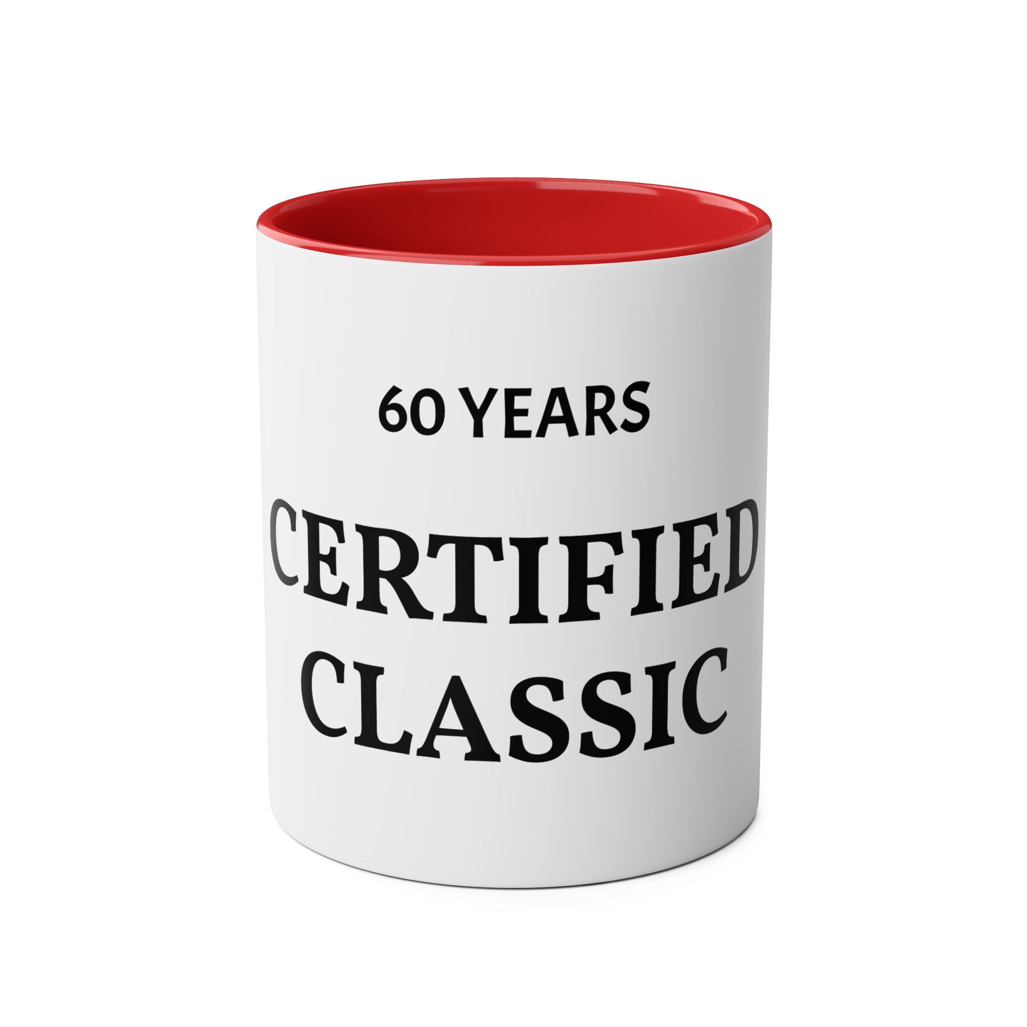 60 Years Certified Classic Mug — Two-Tone 11oz Coffee Cup