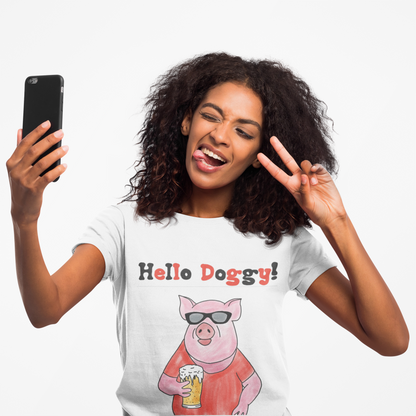 Hello Doggy T-Shirt - "Hello Doggy!" Unisex Softstyle T-Shirt