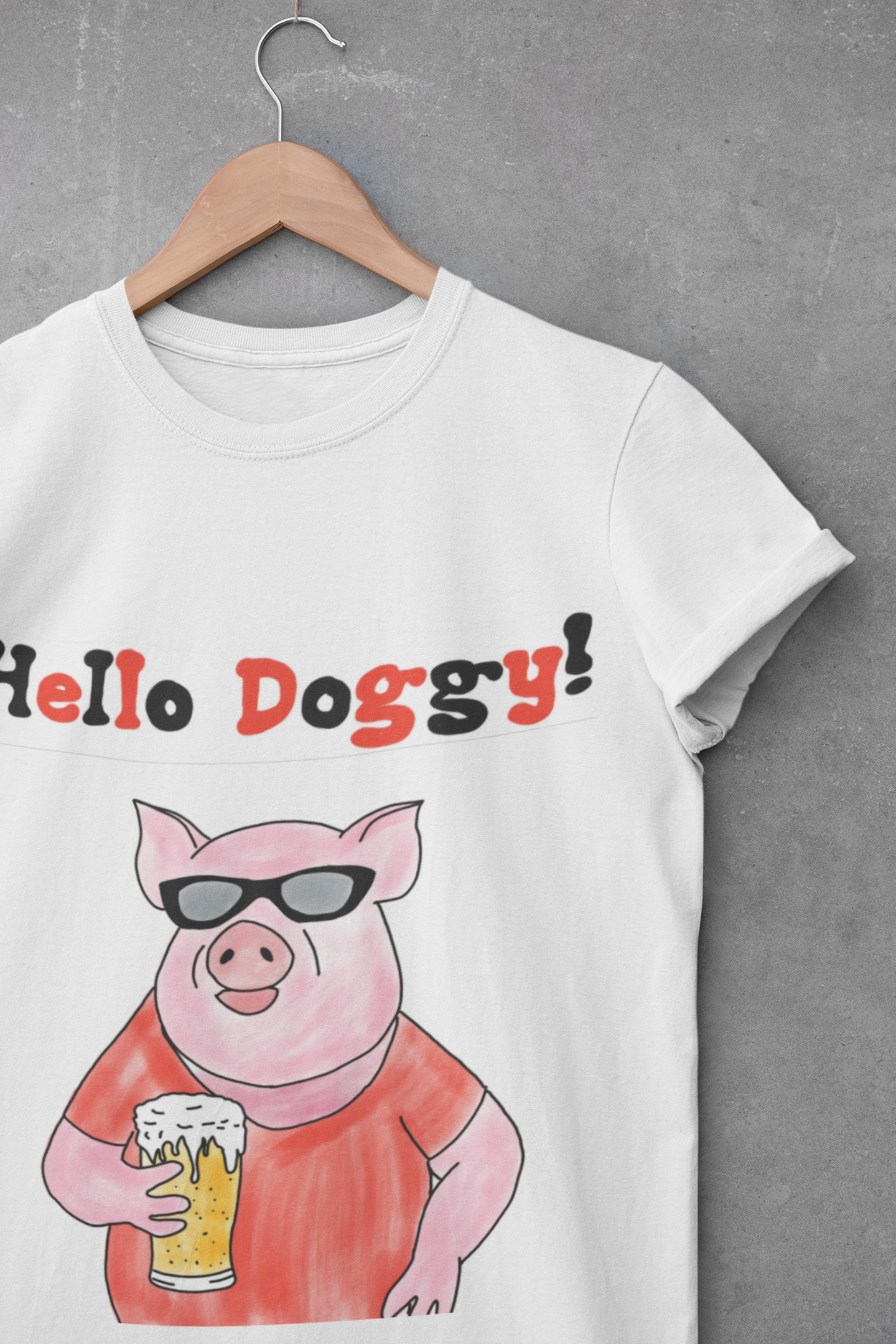 Hello Doggy T-Shirt - "Hello Doggy!" Unisex Softstyle T-Shirt