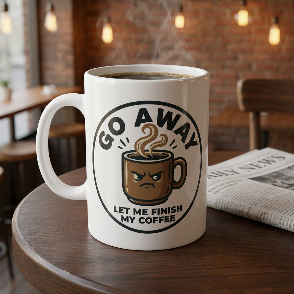 Go Away Let Me Finish My Coffee Mug