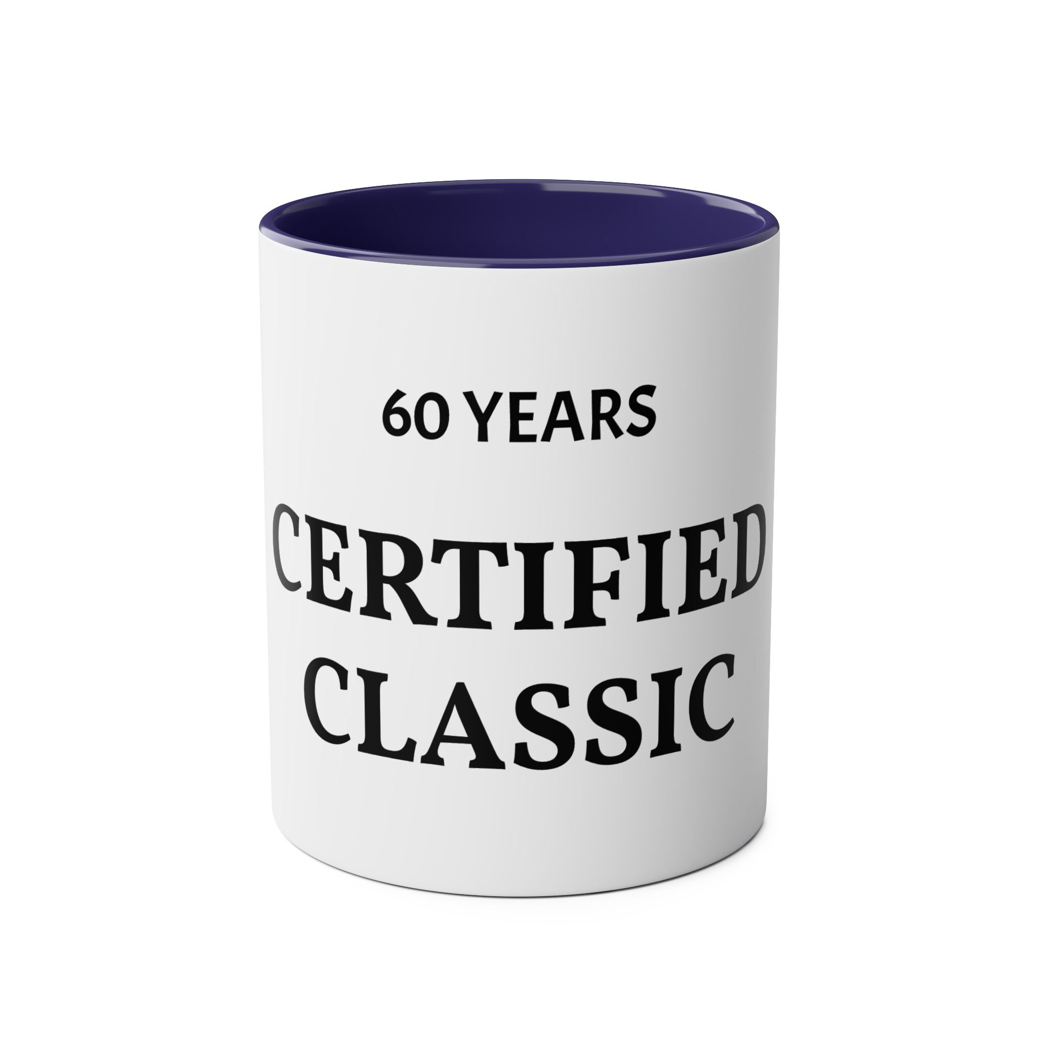 60 Years Certified Classic Mug — Two-Tone 11oz Coffee Cup