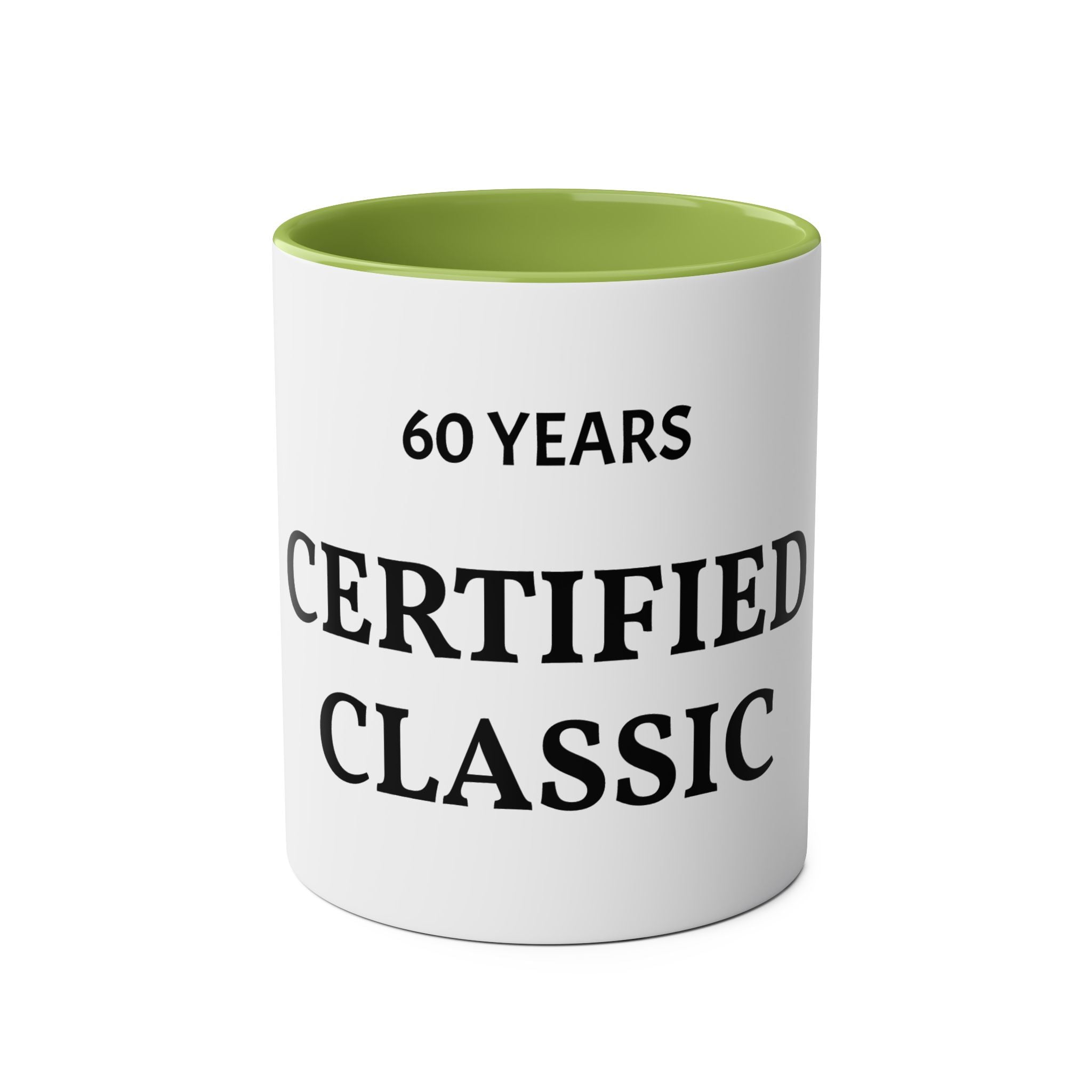 60 Years Certified Classic Mug — Two-Tone 11oz Coffee Cup
