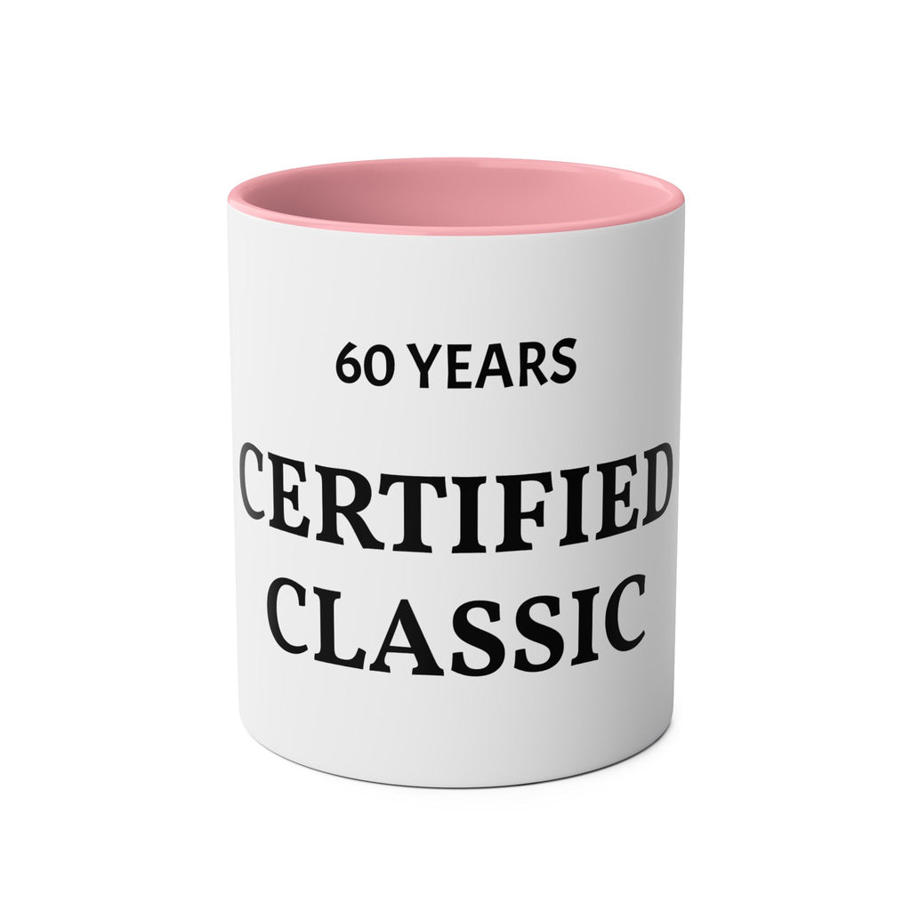60 Years Certified Classic Mug — Two-Tone 11oz Coffee Cup