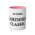 60 Years Certified Classic Mug — Two-Tone 11oz Coffee Cup
